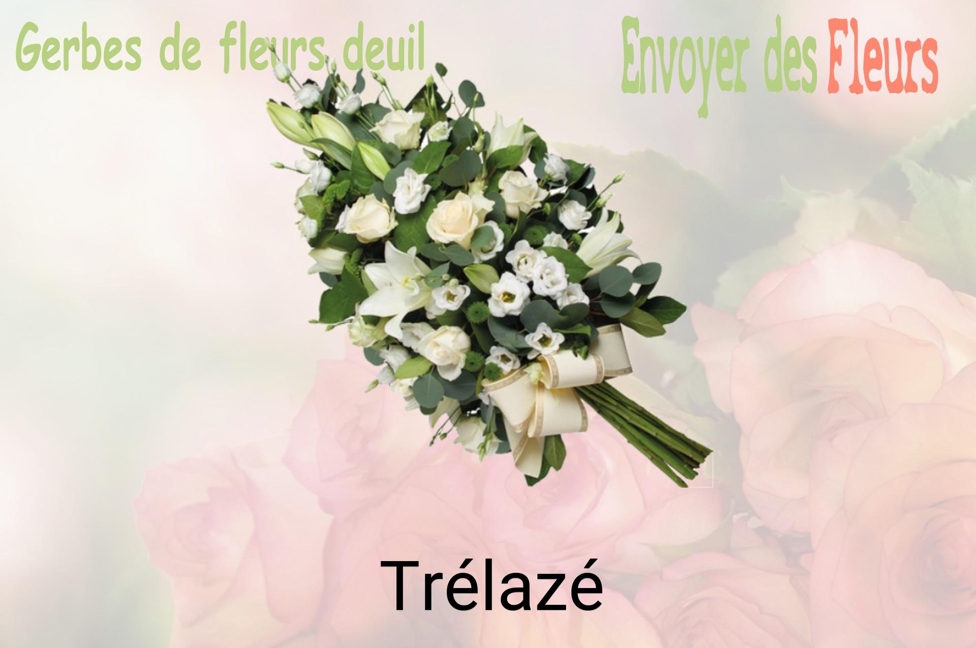 Gerbe de fleurs de deuil livrée à Trélazé
